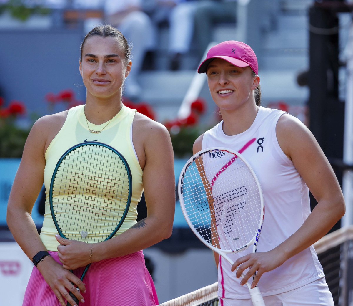 Önce Madrid, şimdi Roma. 🫠 Bu eşleşme bir klasik olmaya doğru gidiyor. 🍿🍿 #IBI24 finalinde rekabetlerinin 11. perdesini izleyeceğiz. Aryna Sabalenka 🆚 Iga Swiatek