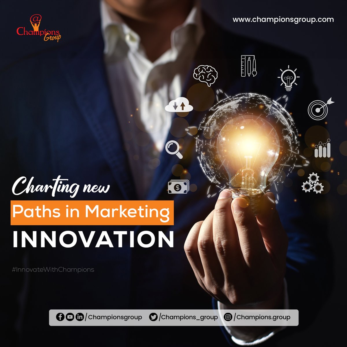 Join us at #ChampionsGroup as we push the boundaries of #marketinginnovation. Our team is dedicated to crafting strategies that elevate your #brand above the competition. Let's embark on this journey together and champion success in the #digitallandscape. bit.ly/43Toy1J