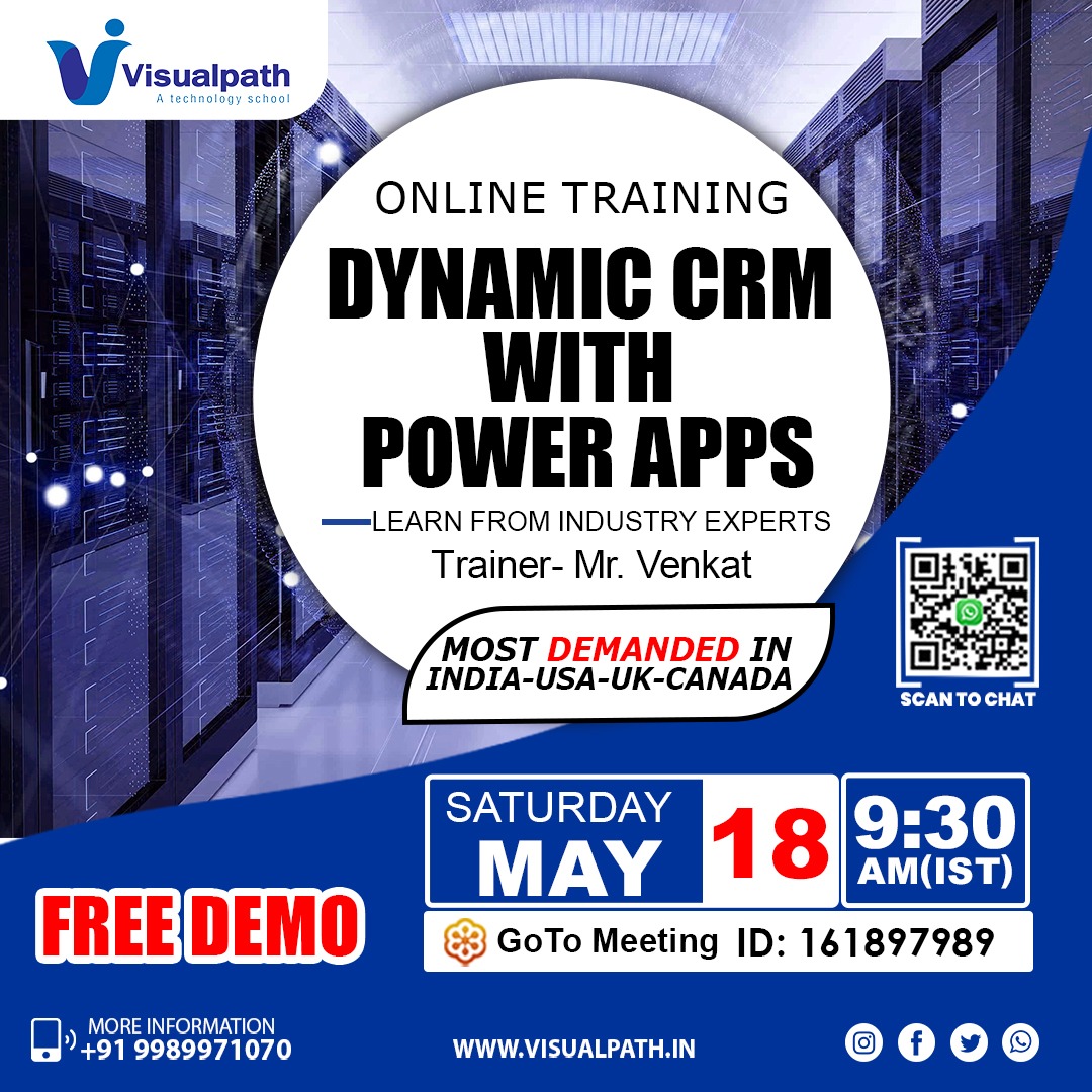 Join Now: bit.ly/3UN9kbN
Attend Online #FreeDemo On #Dynamicscrm with #PowerApps 
Demo on: 18th May, 2024 @ 9:30 AM (IST)
Call us: +91 9989971070
WhatsApp: bit.ly/47eayBz
Visit: visualpath.in/microsoft-dyna…
#D365 #software #students #career #onlinetraining