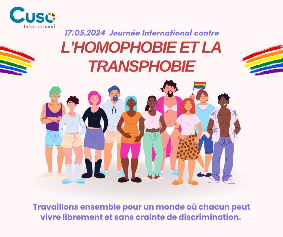 Aujourd'hui, nous célébrons la Journée internationale contre l'homophobie et la transphobie. 

Unissons-nous pour promouvoir l'acceptation, la compréhension et le respect de toutes les personnes, quelle que soit leur orientation sexuelle ou leur identité de genre. 

#Inclusion