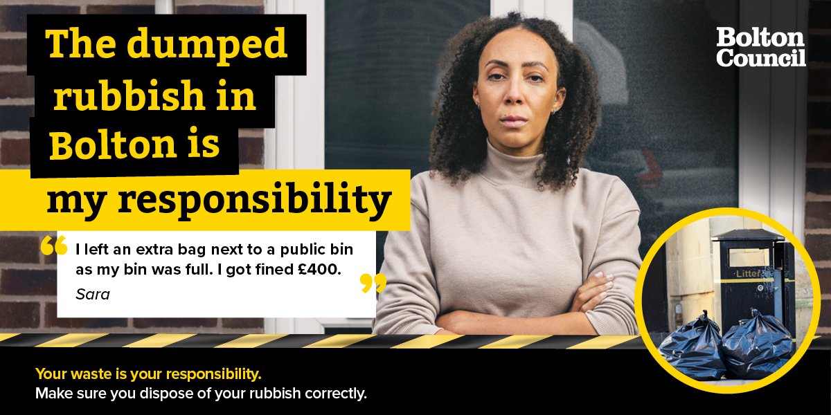 Did you know that leaving your household waste next to a litter bin or dropping off donations outside a charity shop is fly-tipping? You could get fined.