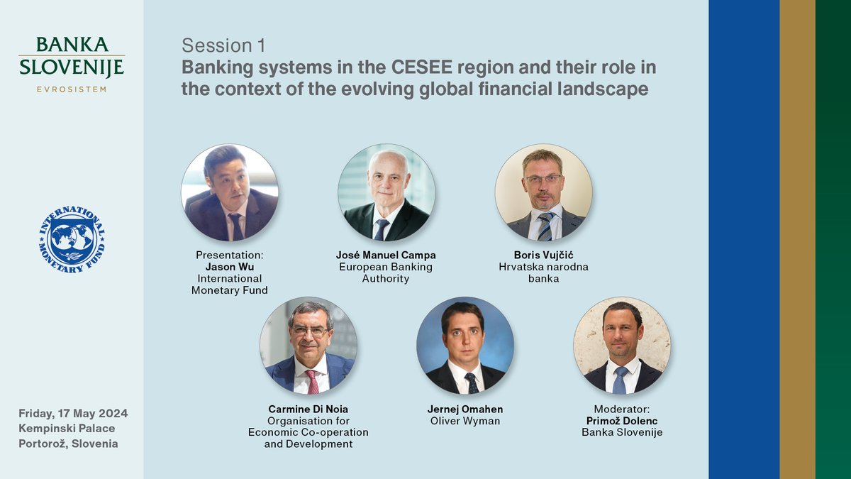 Follow the international conference “Financial systems in the CESEE region” live.👉youtube.com/watch?v=-RaS47… Session 1 starts at 9:30 and includes high-level speakers from @IMFinCEE, @IMFinEurope, @EBA_News, @OECD and @hnb_hr.