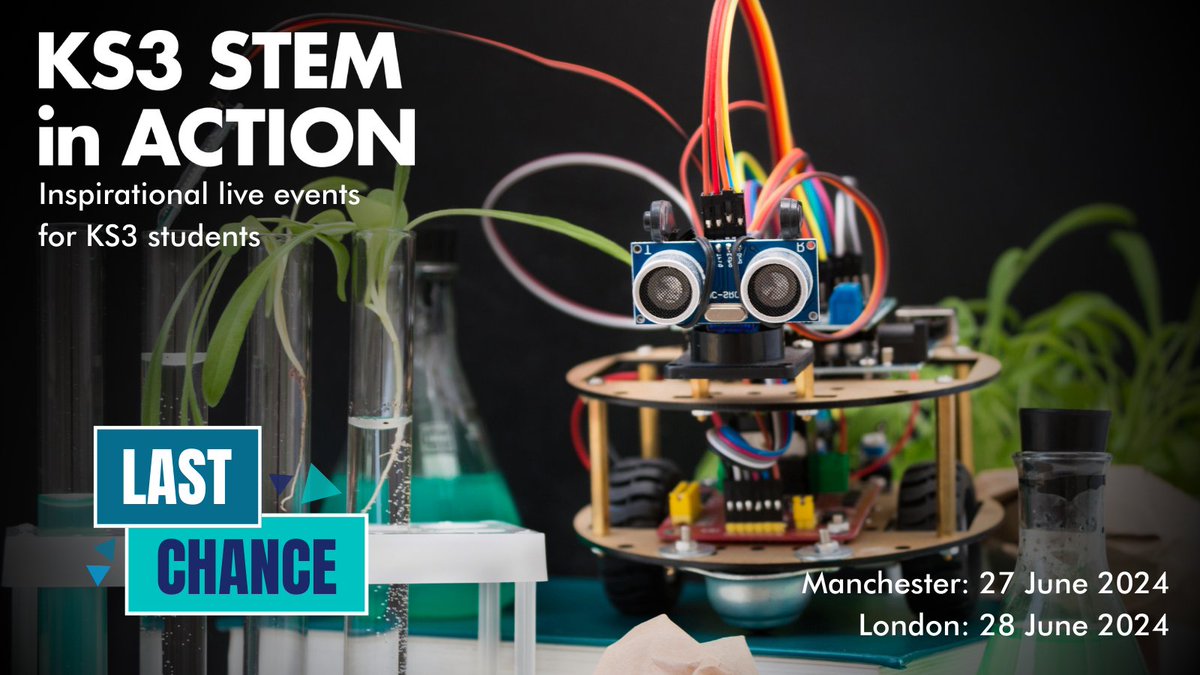 📣There is just over a month to go until our two KS3 STEM in Action events! Each events features three captivating sessions packed with dazzling demonstrations and inspiring tales of discovery. If you only do one trip this summer term, make it this! educationinaction.org.uk/study-days/sub…