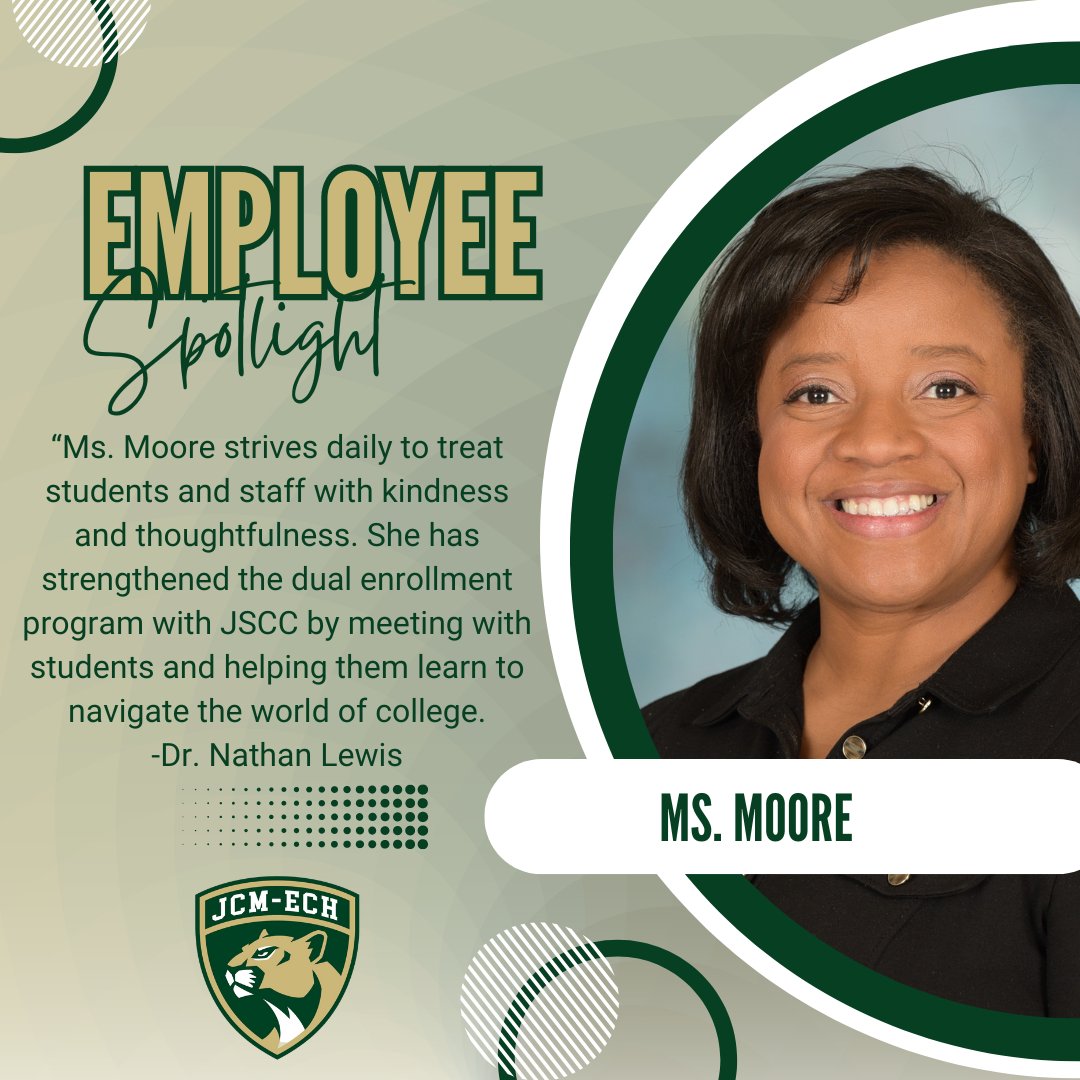 This week’s #EmployeeSpotlight goes out to one of our Assistant Principals—Ms. Moore! We are thankful for the ways you treat students and staff with kindness and thoughtfulness! #ECHfamily #BestInTheWest