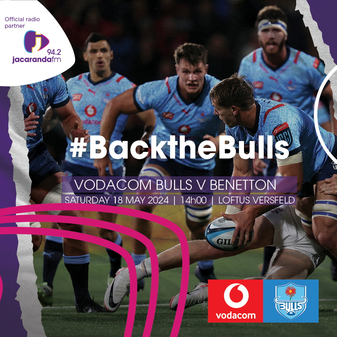 Join us in cheering on the @BlueBullsRugby as they face Benetton in the penultimate home game of the group stage! . #RaceToTheEight #BacktheBulls #URC