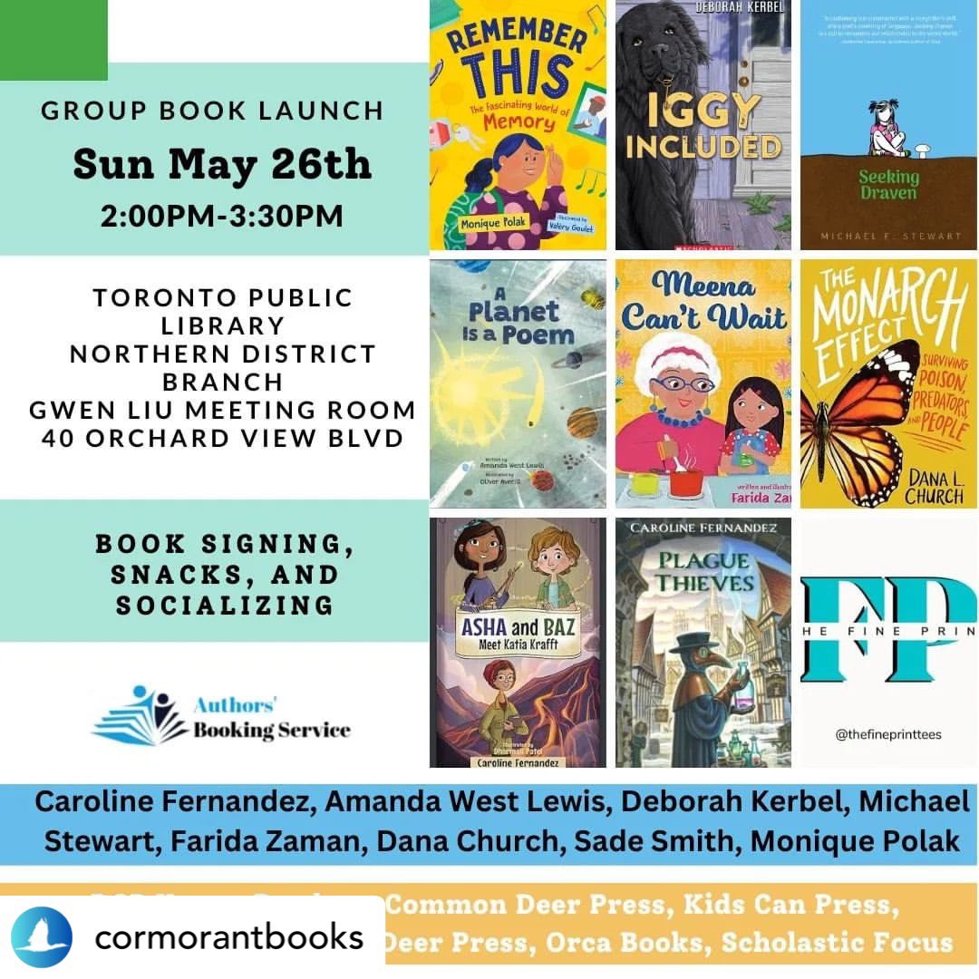 @cormorantbooks Reposted from @parentclub Sun May 26th - Join @momopolak @parentclub @amandawestlewis @deborahkerbel @michael.f.stewart @fzamanart @danalchurch @stc_smith for the ABS Spring group book launch #BookLaunch #AuthorsBookingService #AuthorsBooking