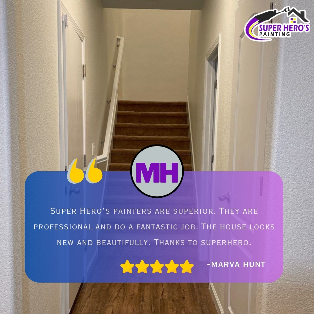 Warmest thanks from the Super Hero’s Painting, Marva! 🎉 Your trust in our skills and your positive feedback mean the world to us. ✨ It's been a pleasure transforming your home.🖌️ #fyp #SatisfiedCustomer #SmilesAllAround #ChangingColorsChangingLives #SuperherosPainting