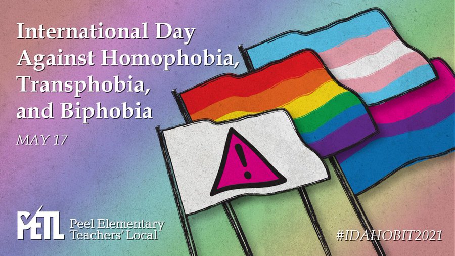 May 17 - Int’l Day Against Homophobia, Transphobia, and Biphobia. This year's theme is No One Left Behind: Equality, Freedom and Justice for All. To create a world without injustice, where no one is left behind, we must have #solidarity! #IDAHOBIT2024
may17.org/resources/