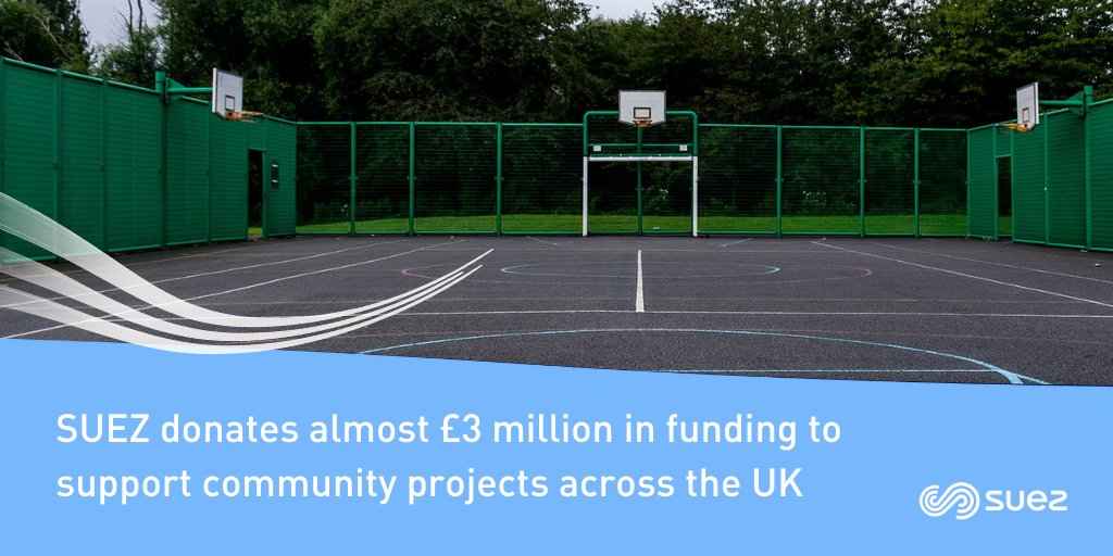 #FeelGoodFriday We have donated almost £3 million in funding to community projects, sports clubs, and charities across the UK in 2023 from the SUEZ Communities Fund. Successful projects range from theatre restoration works in South Shields to an outdoor court redevelopment in