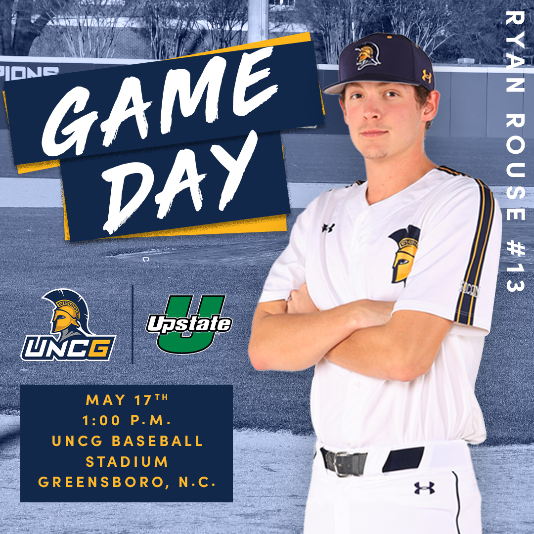 Get to today's game early to help us celebrate our seniors! 🎓⚾️ #letsgoG 🆚 USC Upstate 🕕 1:00 p.m. 📍 Greensboro, N.C. 🏟️ UNCG Baseball Stadium 📊 go.uncg.edu/sdl5rs 📺 go.uncg.edu/sdl5sr