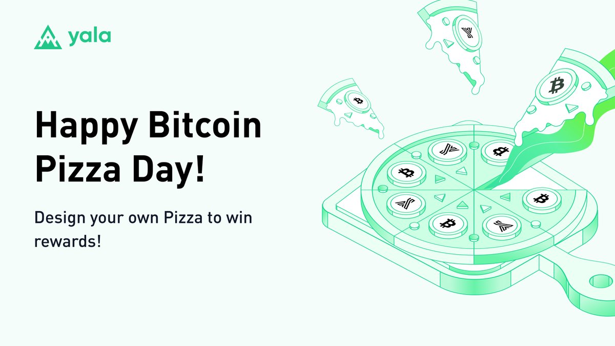 🍕Celebrate #BitcoinPizzaDay with Yala!🍕

Get creative and design your own pizza to win a FREE pizza!🤩

🥳Join us on this iconic day in crypto history. Share your unique pizza designs by :

👉Download our blank pizza template
👉Add your favourite toppings 
👉Post it on Twitter