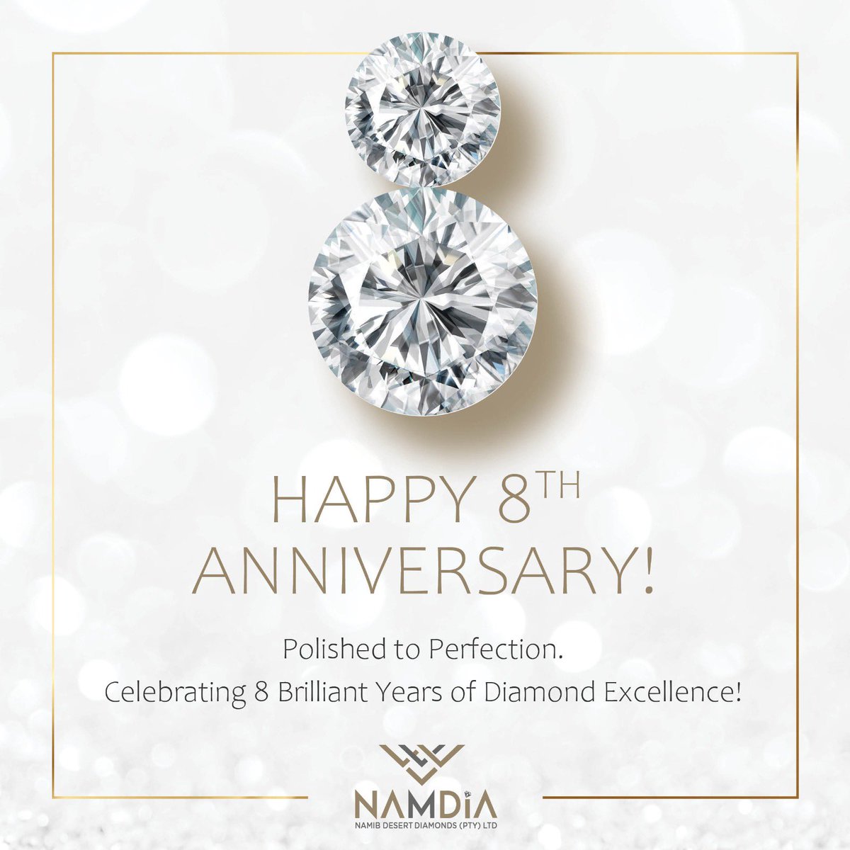 HAPPY 8th NAMDIA. #namdia #naturaldiamonds #roughdiamonds #namibiaqueenofdiamonds