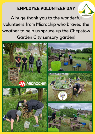 A massive thank you to @Microchip for sending amazing volunteers to revamp the Garden City sensory garden! 🌿✨ #MentalHealthWeek #MovementForMentalHealth #CommunitySupport