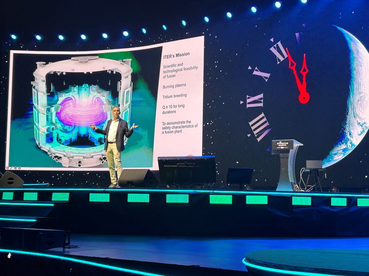 ITER @StarmusFestival  

A great opportunity for ITER's DG Pietro Barabaschi to present the #ITER project and fusion's potential as a future energy source at this start-studded global festival of #sciencecommunication.

#climatechange #energytransition #fusionenergy