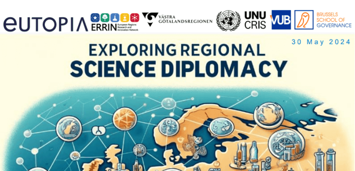 📅#SAVETHEDATE for the 5th #EUTOPIA #ScienceDiplomacy Seminar on 30 May 2024: Exploring Regional Science Diplomacy' in partnership with @ERRINNetwork, the Unit on Non-Traditional Diplomacy (@UNUCRIS & @Brussels_School) and our associate partner @vgregion👉bit.ly/sds5