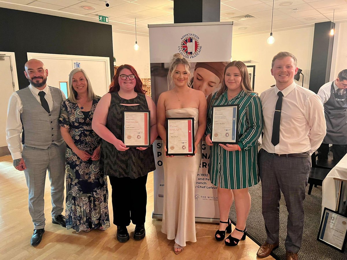Students from Hospitality and Culinary Arts recently attended the annual Association Culinaire Francaise awards dinner. The evening celebrated the hard work, commitment and talent of students from across the North West, who competed in the ACF competitions.