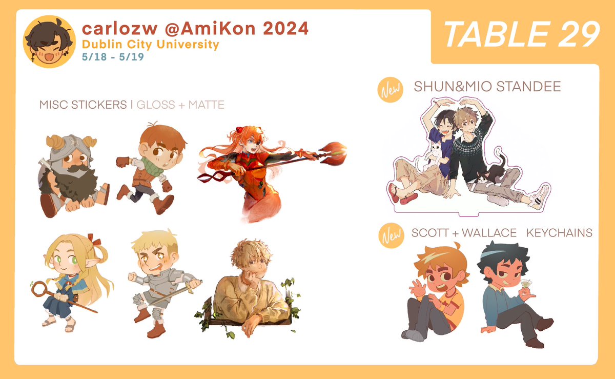 catalogue for @AmiKonDublin ! come fine me on the 2nd floor, table 29^^