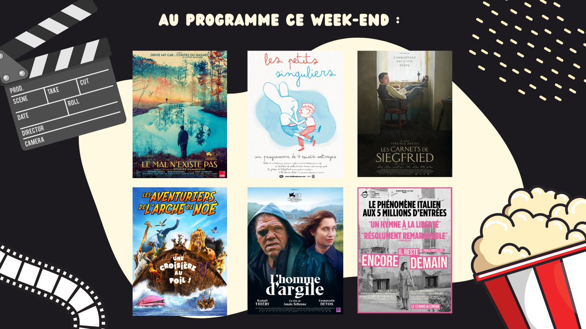 #ciné 🎬 : L'association #Cinétoile propose de nombreuses séances de cinéma ce week-end ! 

📣 Plus d'infos : urlz.fr/lPB5
