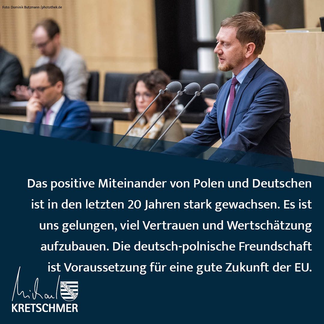 Das positive Miteinander von #Polen & Deutschen ist in den letzten 20 Jahren stark gewachsen. Es ist uns gelungen, viel Vertrauen & Wertschätzung aufzubauen. Wir wollen den Austausch in der #Zivilgesellschaft beider Länder & zwischen deutschen und polnischen Jugendlichen weiter