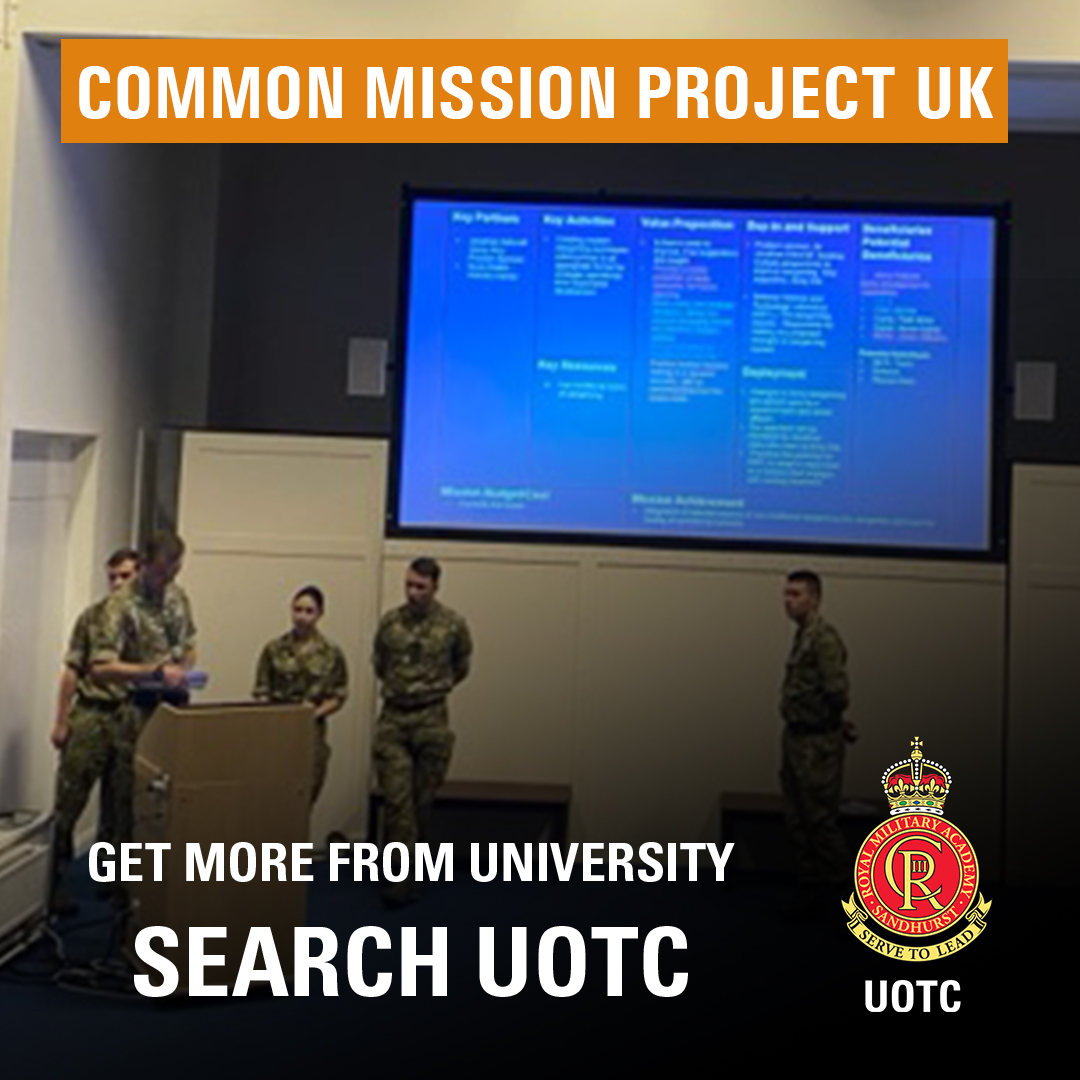 30 June to 24 July, Sandhurst and the Common Mission Project UK are offering Officer Training Corps Cadets a unique opportunity to learn about and apply lean start-up methodology to solve real-world military problems. #H4MoD #leadershipdevelopment #morethanyourdegree #UOTC