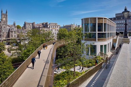 After years of frustrated efforts to transform Aberdeen’s Union Terrace Gardens, @LDADesign has opened access to a green lung and leisure space, with pavilions designed by @StallanBrand that recall the city’s trams, writes @isabellepriest ow.ly/FX4k50RGa00