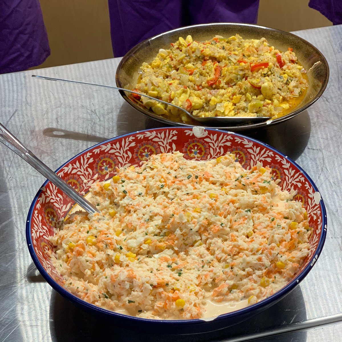 Today's #FoodieFriday is Tamika's coleslaw (📸 with Ackee and Saltfish)! Coleslaw and fresh green salad are THE two salads served with Jamaican food. Tamika tells us, “My coleslaw was famous when I worked in a Jamaican restaurant. Everyone used to ask for Tami’s coleslaw!” 🌟