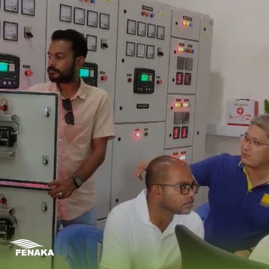 Exciting news! The precommissioning of the Solar PV-BESS-Diesel Generator hybrid power system in Th. Kinbidhoo under the POISED project is underway. This innovative system allows diesel generators to be completely shut down for several hours during the day, with island demand met