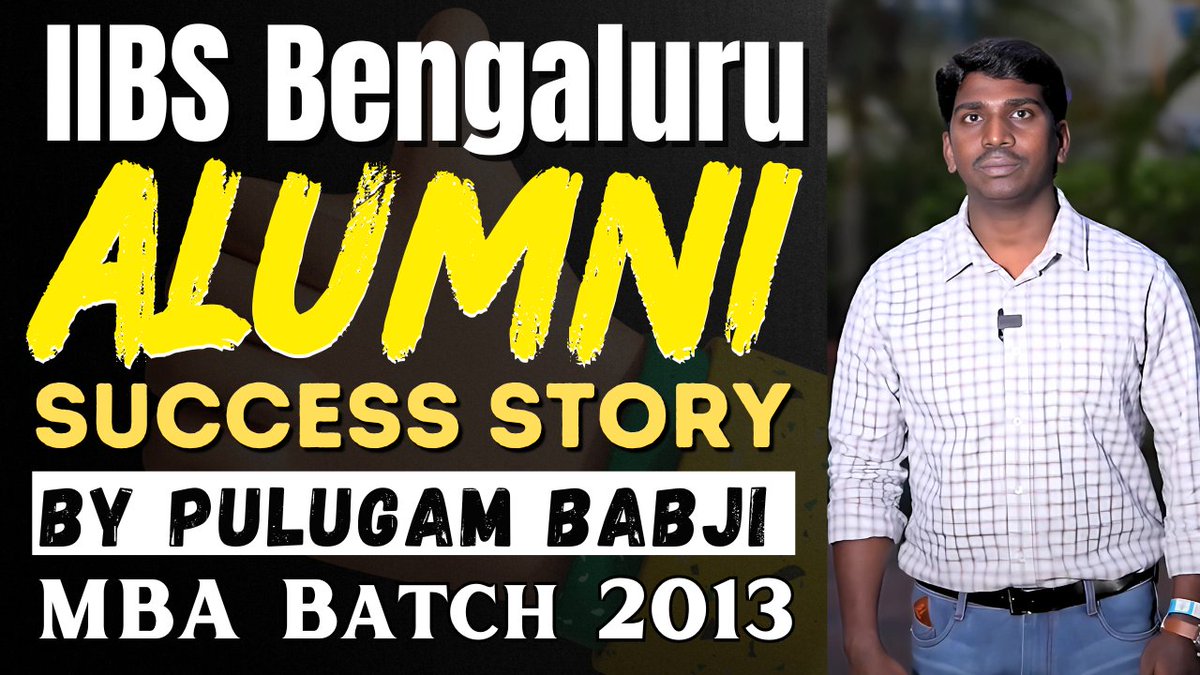 Alumni Success Story by Pulugam Babji| IAA Meet-2023 | IIBS Bengaluru youtu.be/LSzJ4m1U3d4

#IIBS #successstory #alumini #event #collegelife #pgdm #mbaprogram #collegefest #leadership #enterprenure #bengaluruInternational #teamleader