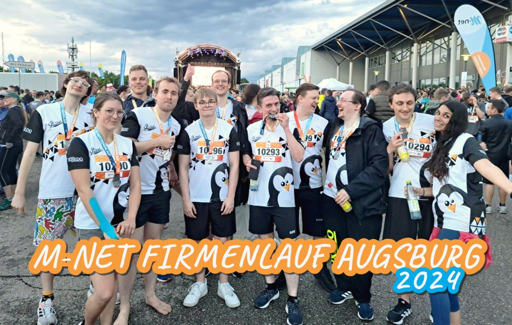 13th M-net company run in Augsburg

We were there again this year with some colleagues and successfully completed the 5.3 km course. Georg represented us superbly with a time of 21:38! 🥇

#companyrun #firmenlauf #firmenlauf2024 #run #running #runningteam #bestteam #teamwork
