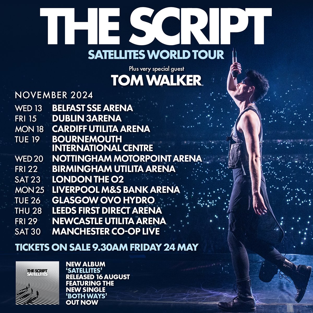 Irish pop-rockers The Script have announced a huge World Tour, in support of their album Satellites, which includes a night at Glasgow's OVO Hydro on Tuesday 26th November! 𝗙𝗶𝗻𝗱 𝗼𝘂𝘁 𝗺𝗼𝗿𝗲: tinyurl.com/3v4w6mnd