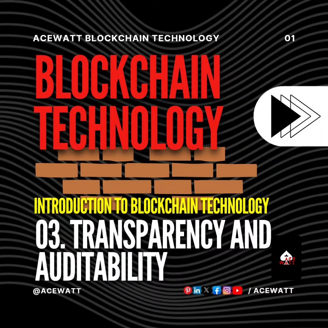 AceWattX's tweet image. 🚀 Ace Watt ⚡ Blockchain Technology ⛓️

🚀 Exploring the Revolutionary Potential of Blockchain Technology 👨‍💻

🚀 Introduction to Blockchain Technology 🔏

🚀 03. Transparency and auditability 📌

🚀 #acewatt #Blockchain #Blockchaintechnolgy #Cryptocurrency #BlockchainSecurity
