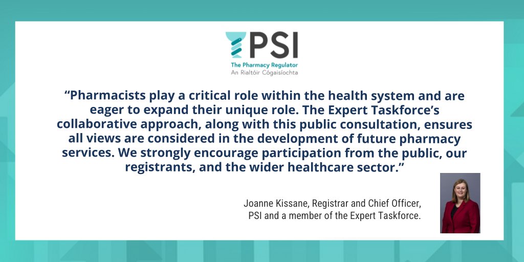 PSI welcomes Minister @DonnellyStephen's announcement on the public consultation for expanding pharmacists' roles. We encourage the public, pharmacists, and healthcare professionals to share their views. Open until 28 June. Participate here: buff.ly/3V6lQot #Taskforce