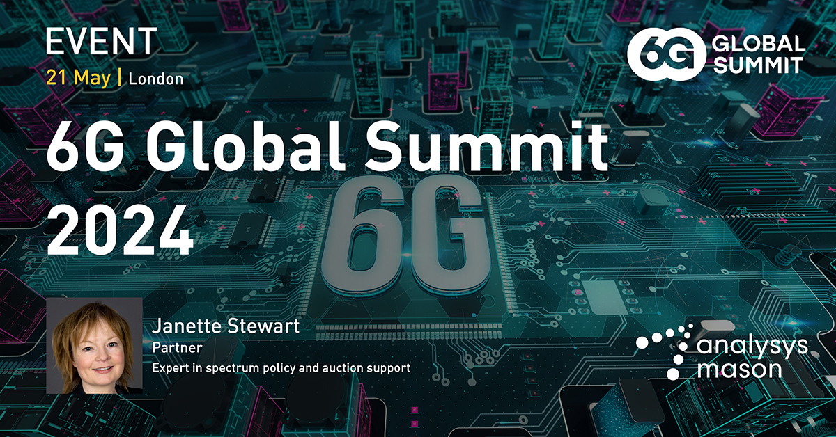 Analysys Mason is delighted to be sponsoring the #6GGlobalSummit 2024, which will explore the path for 6G to 2030 and the challenges and opportunities that lie ahead. Visit our website for more information about our involvment: bit.ly/4dIUETR @ForumEurope
