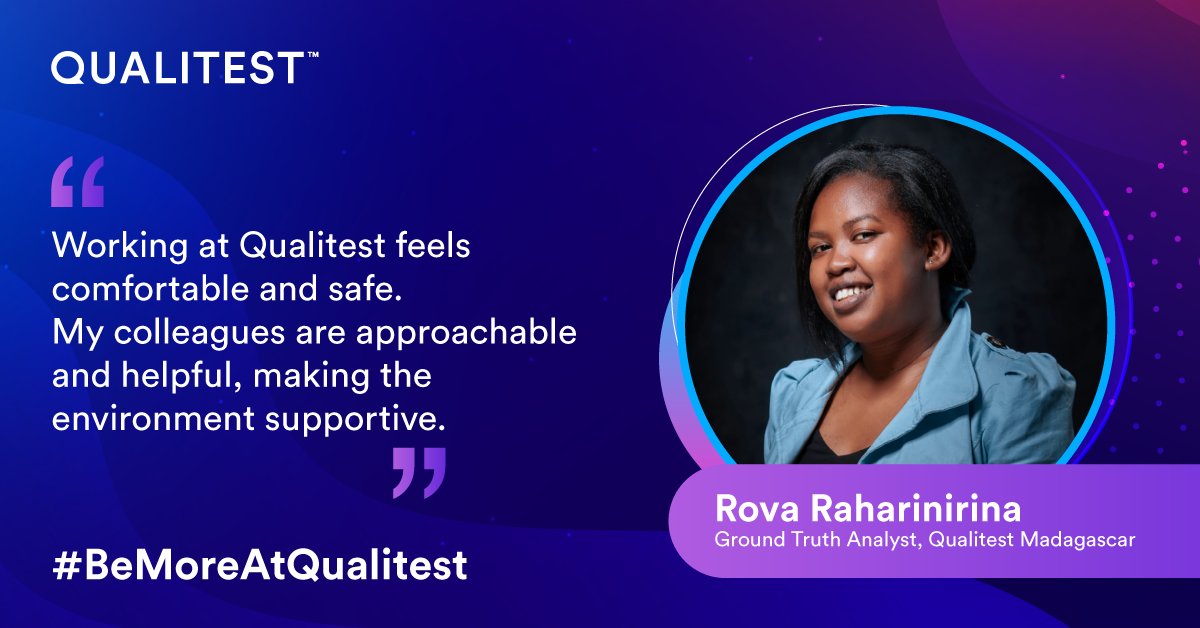 Meet Rova Raharinirina: Fluent in tech and teamwork, Rova is a force for change.
Read more about her inspiring journey in our blog bit.ly/3K3A8zR
#Qualitester #LifeAtQualitest #QualityEngineering #QualityAssurance #BeMoreAtQualitest