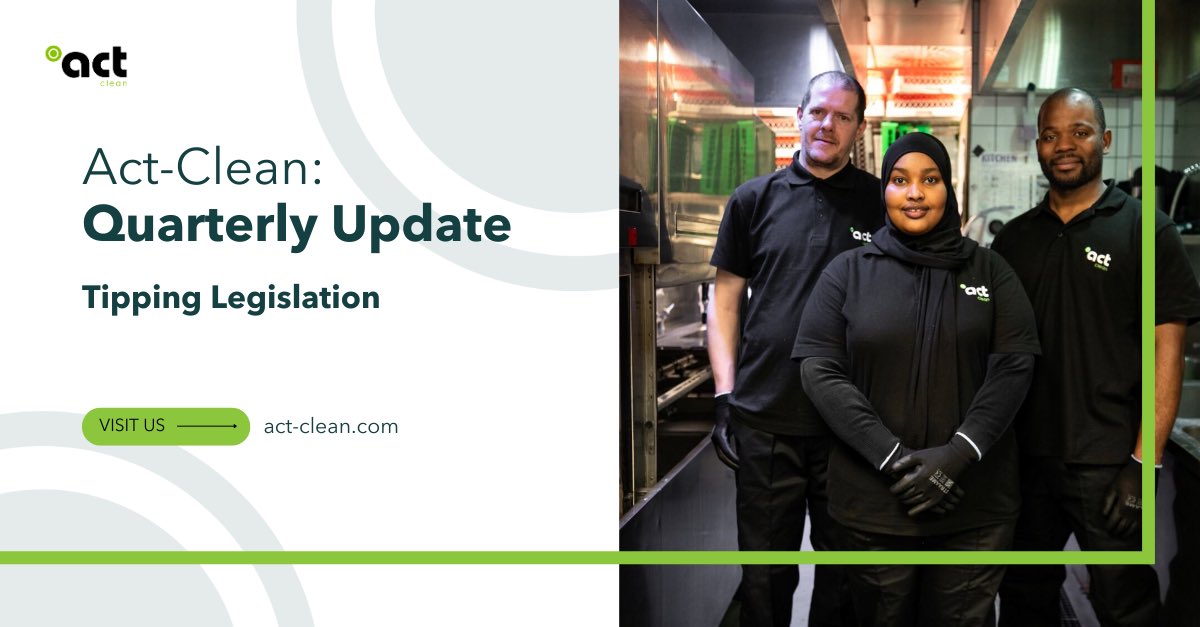 act_clean's tweet image. Our COO Gillian Thomson shares her thoughts on the upcoming tipping legislation… 

act-clean.com/2024/05/10/tip…