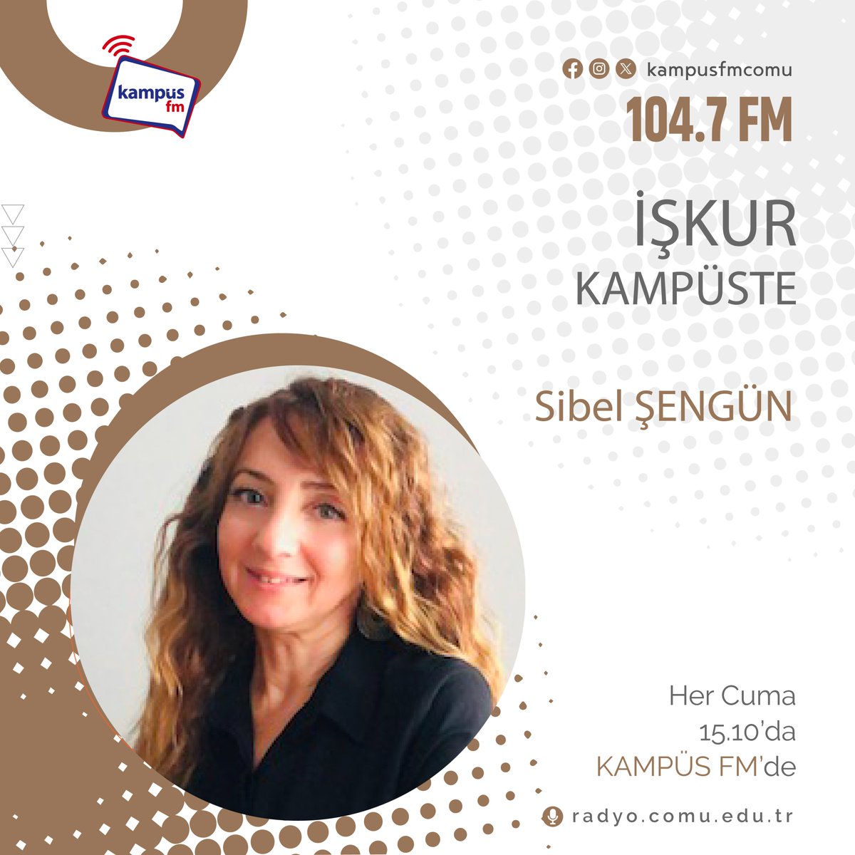 Sibel Şengün’ün hazırlayıp sunduğu 'İŞKUR Kampüste' saat 15.10'da radyonuzda. Dinlemek için; 📻radyo.comu.edu.tr 📻FM104.7 Mesajlarınız için; 📩radyo.comu.edu.tr/canlimesaj/ #ÇOMÜ #Radyo #ÇOMÜMedyaMerkezi