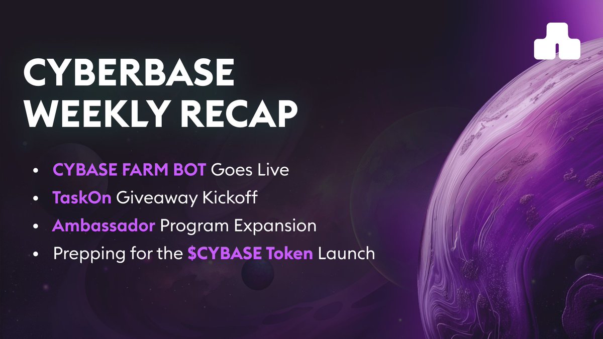 cyberbasexyz's tweet image. CyberBase Weekly Recap 👀

▪️ What a week it’s been at CyberBase! As we accelerate our journey, let’s look back at the milestones that made this week extraordinary: