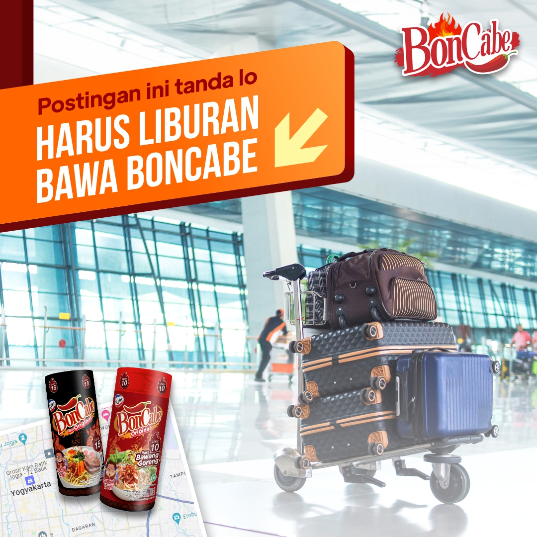 Kalau lo liat postingan ini, tandanya lo harus liburan bawa BonCabe!

Praktis dan cocok untuk jadi taburan apapun, BonCabe emang pas banget dibawa saat berlibur. Tag bestie lo yang mau lo ajak liburan bareng! 👇

#BonCabe #GueBonCabe #MentalGueBonCabe