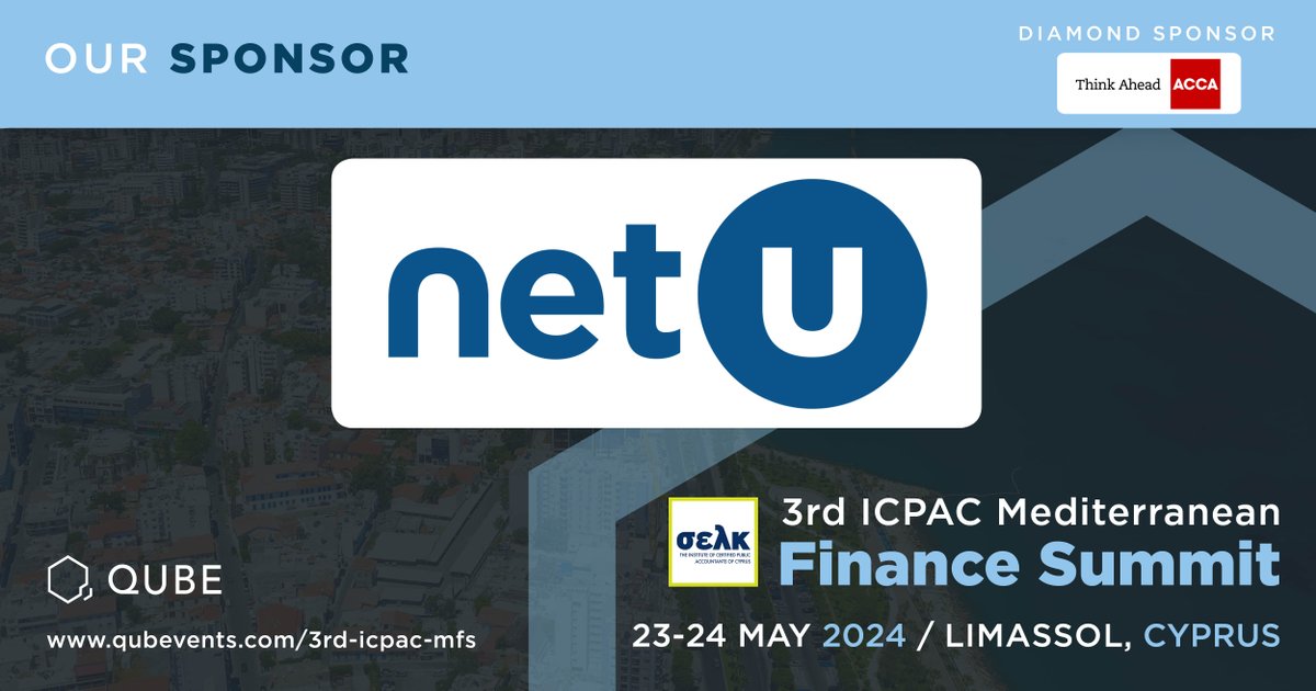 QUBE Events proudly welcomes #NetU as one of our esteemed #Sponsors for the 3rd #ICPAC Mediterranean Finance Summit, on 23-24 May 2024, at the Four Seasons Hotel in Limassol, Cyprus. Less than 1 week to go! Register Today and access the agenda: bit.ly/44rUtGT #qubevents