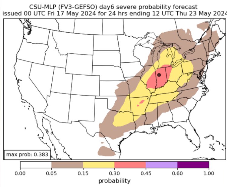 A very damaging severe thunderstorm outbreak is possible in the Great Lakes Tuesday/Wednesday - - CSU Comparison to the SPC is putting NW IL in the highest severe risk. We’re a couple days out this is NOT locked in.