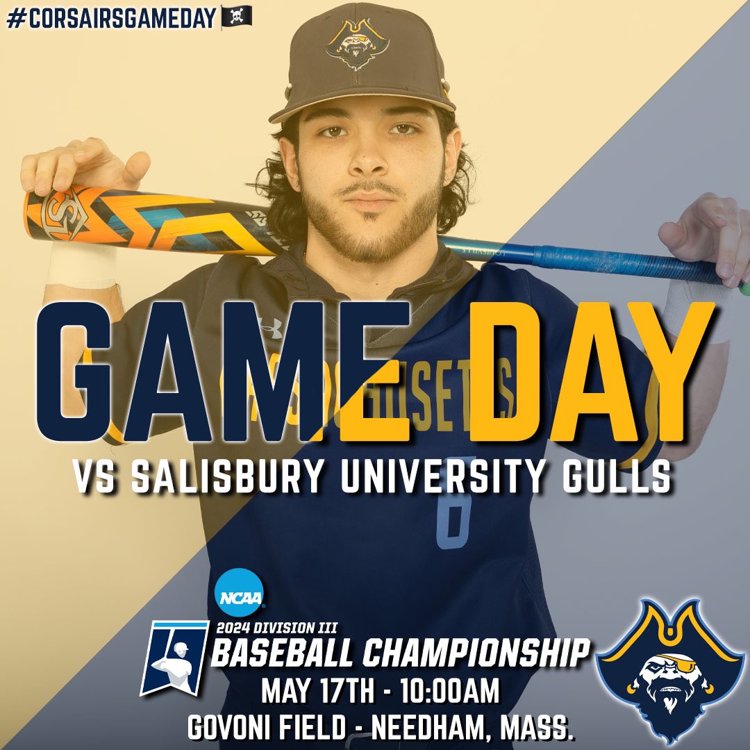 Here we go, Corsairs … it’s @ncaadiii GAME DAY! Tune in at 10am as @umassdbaseball takes on @suseagulls in game one of the Babson Regional!!! Live links available on the team schedule page! Let’s roll, ‘Sairs! #corsairsgameday🏴‍☠️ #rollsairs🏴‍☠️