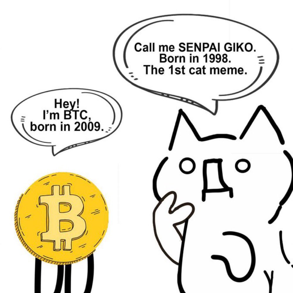I think the market is greatly underestimating how fast $GIKO can reprice (10 mill supply).

1 billion market cap by September would not shock me during a bull market.

The first cat meme on the internet.

Probably one of the craziest narratives I’ve come across here, in years.
