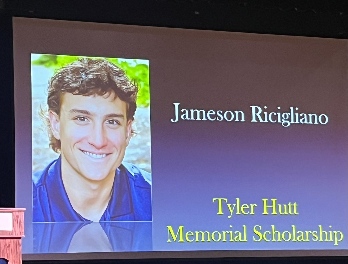 JamesonRicigli1's tweet image. Congratulations Jameson on receiving the Tyler Hutt Award!  So proud of you and all you have accomplished!  Thank you to the Tyler Hutt Foundation for this award!