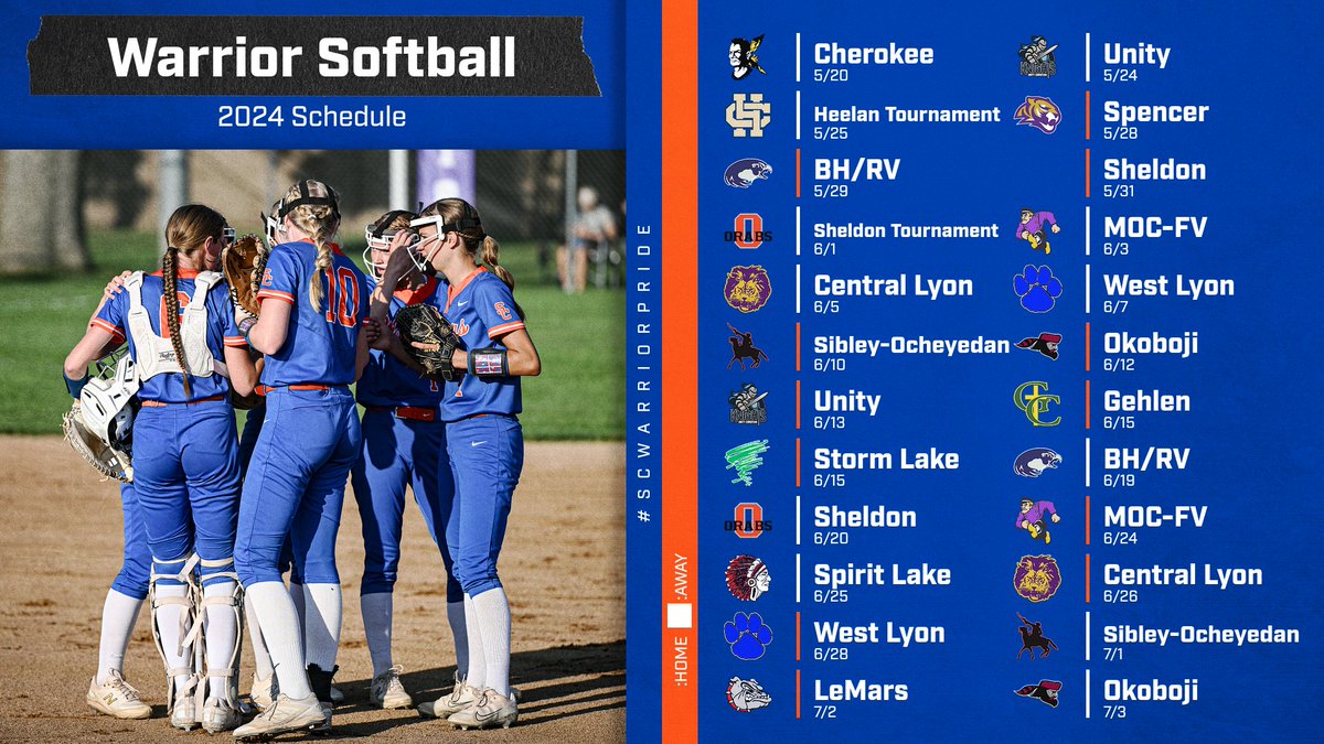 Warrior Softball Schedule | 2024