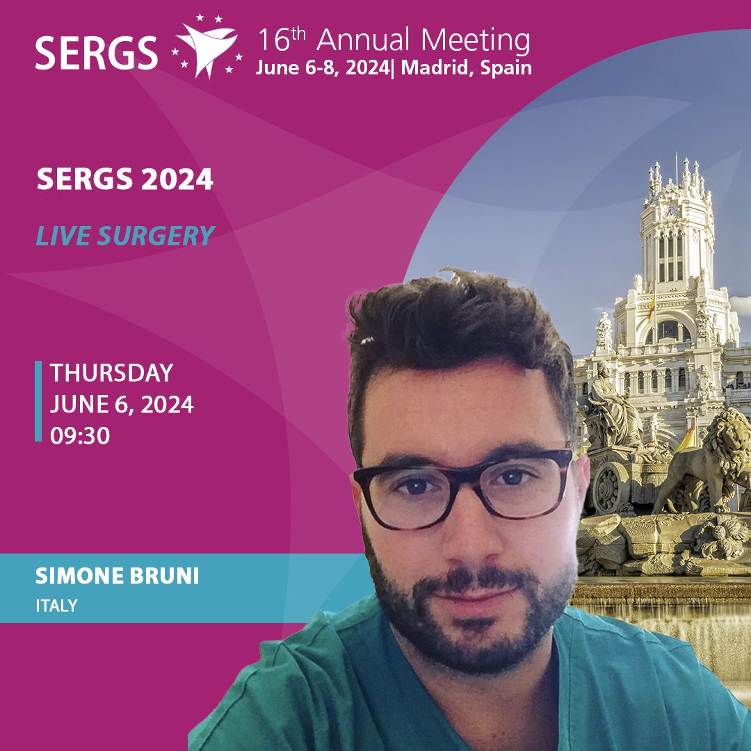 Simone Bruni will be in the spotlight at #SERGS2024 a few times! Catch his live surgery transmission on June 6 and the academic session on how to overcome issues in robotic gynae surgery. 🙌 Join him and all our other delegates in Madrid 🇪🇸 at our (lbiggest yet!) conference!.