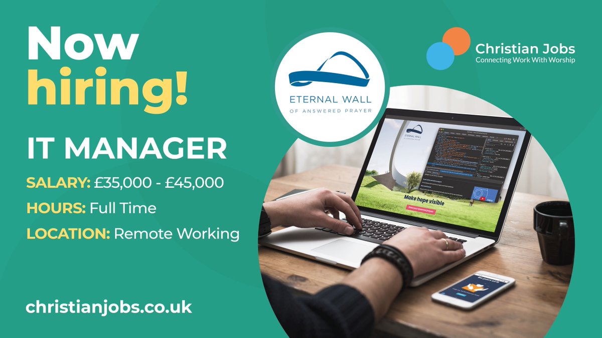 💻 Looking for your next job in IT? @eternalwalluk are seeking an experienced IT Manager to make them even more efficient and take them to the next level in their growth. To learn more about this role, and to apply today go to buff.ly/3WBnvmY #UKChristianJobs #EternalWall