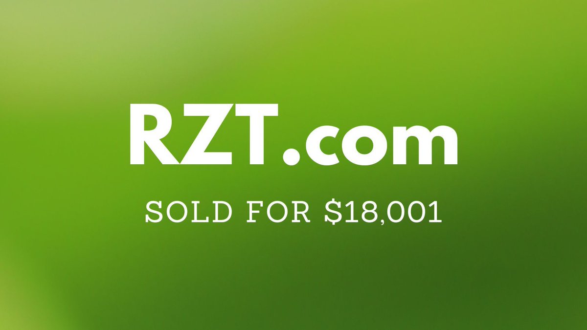 Yesterday saw $442k in domain name sales including: $18,001 RZT․com $15,200 OHSO․com $12,001 3Go․com $12,000 VibeFitness․com $10,050 PetStrollers․com Full list 👉 namebio.com/daily #Domains