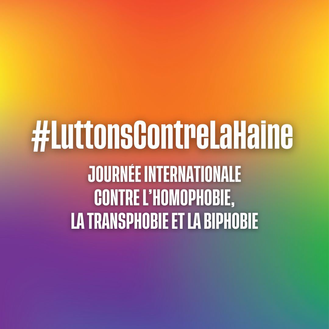 En cette Journée mondiale contre l'homophobie, la biphobie et la transphobie, je renouvelle mon soutien sans faille à la liberté et à l’égalité. Chacun mérite de vivre sans peur. Ensemble, dessinons une société où la lumière du respect et de l'amour dissipe les ombres de la