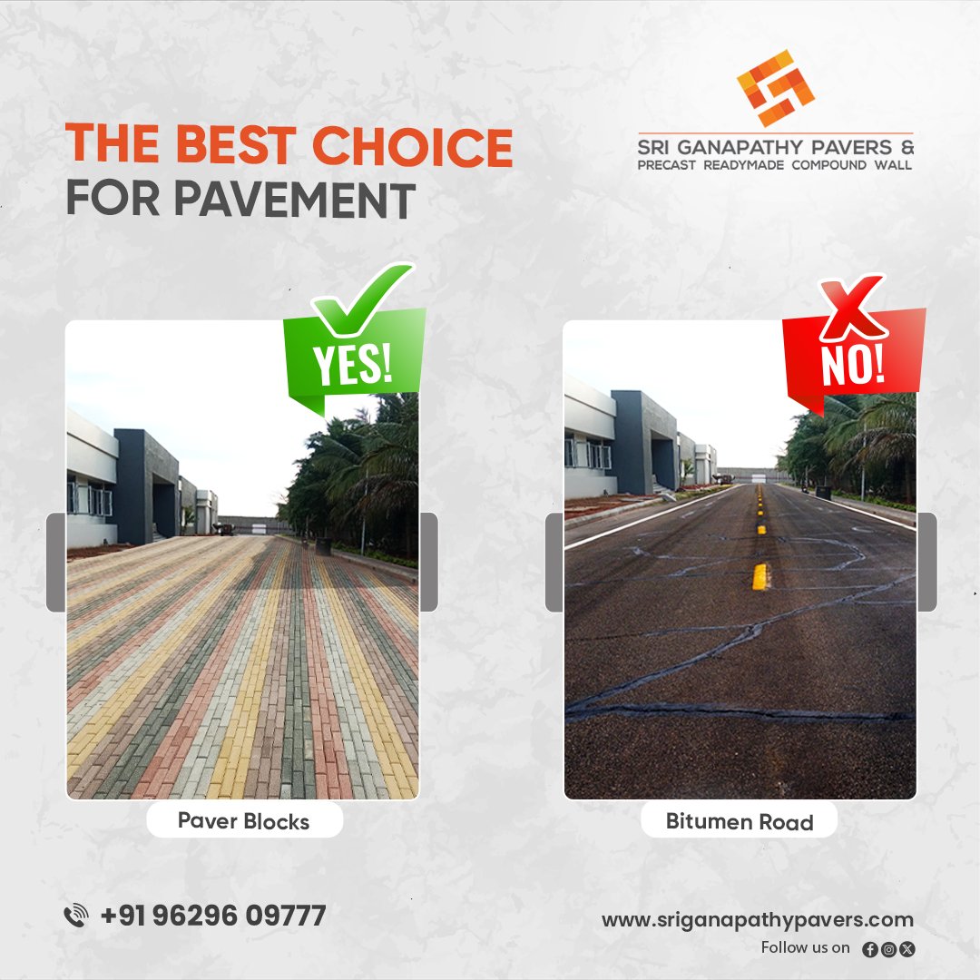 ganapathypavers's tweet photo. Are you wondering which pavement solution to prefer? Undoubtedly, Paver Blocks from #SriGanapathyPavers are the best solution to fulfil your requirement for many years.
https://t.co/hrGx5ubRw3
#paverblock #paverblocks #paverblockmanufacturer #pavingblock #pavingstones https://t.co/zsz6OX22ve