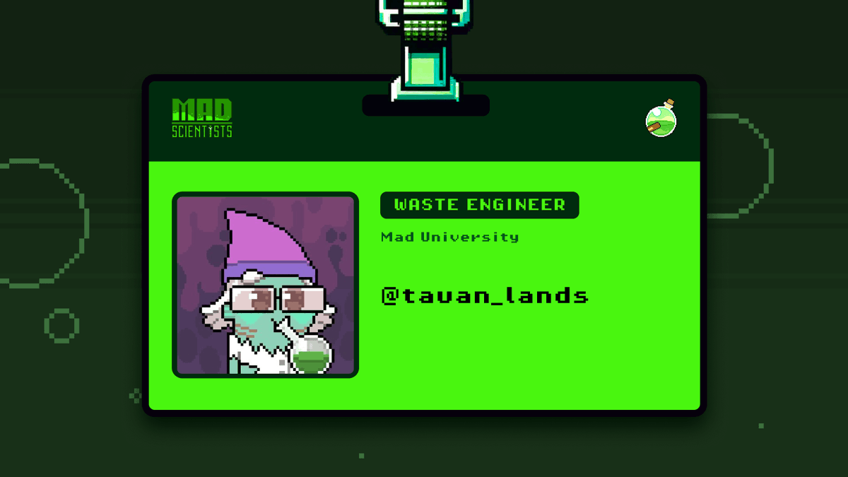 I just enrolled in MAD University with the <a href="/madscientists_x/">Mad Scientists 🧪</a>!
Come join our discord to learn more!

Everything is an Experiment 🧪  #madscientists